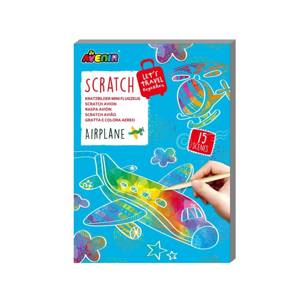 Avenir Mini Travel Scratch Book - Airplane