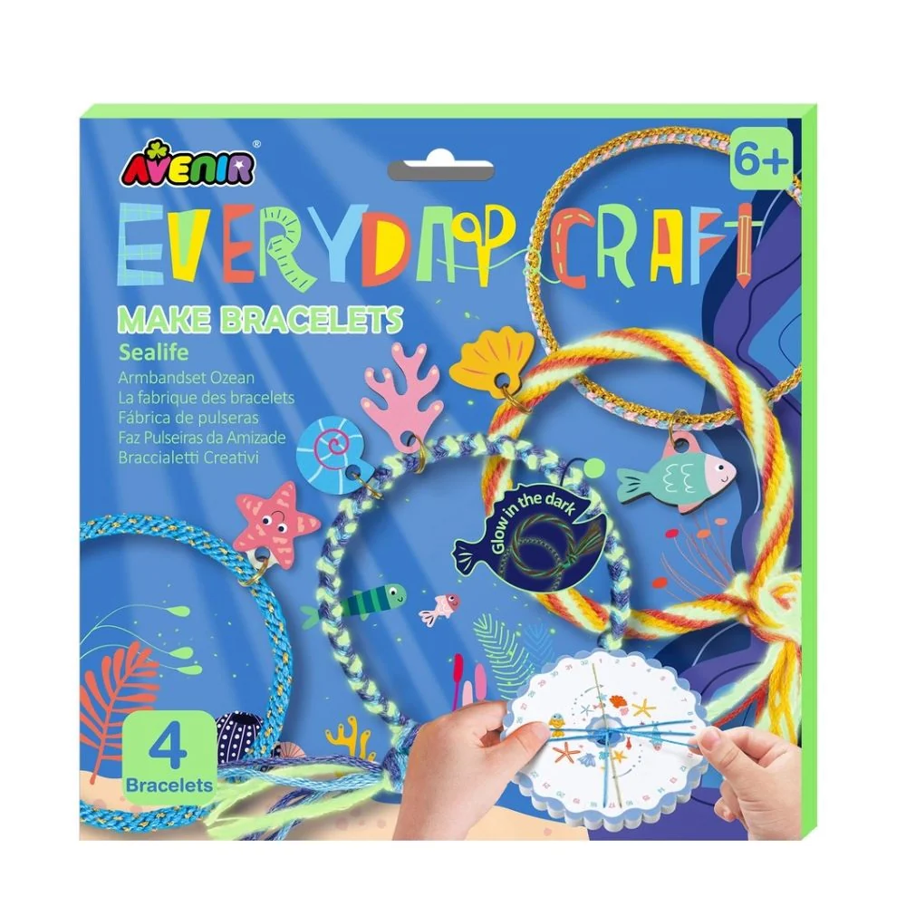 Avenir Glow In The Dark Bracelet Making Kit - Sealife