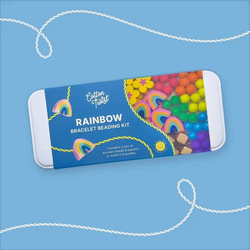 Cotton Twist Rainbow & Flower Bracelet Beading Kit