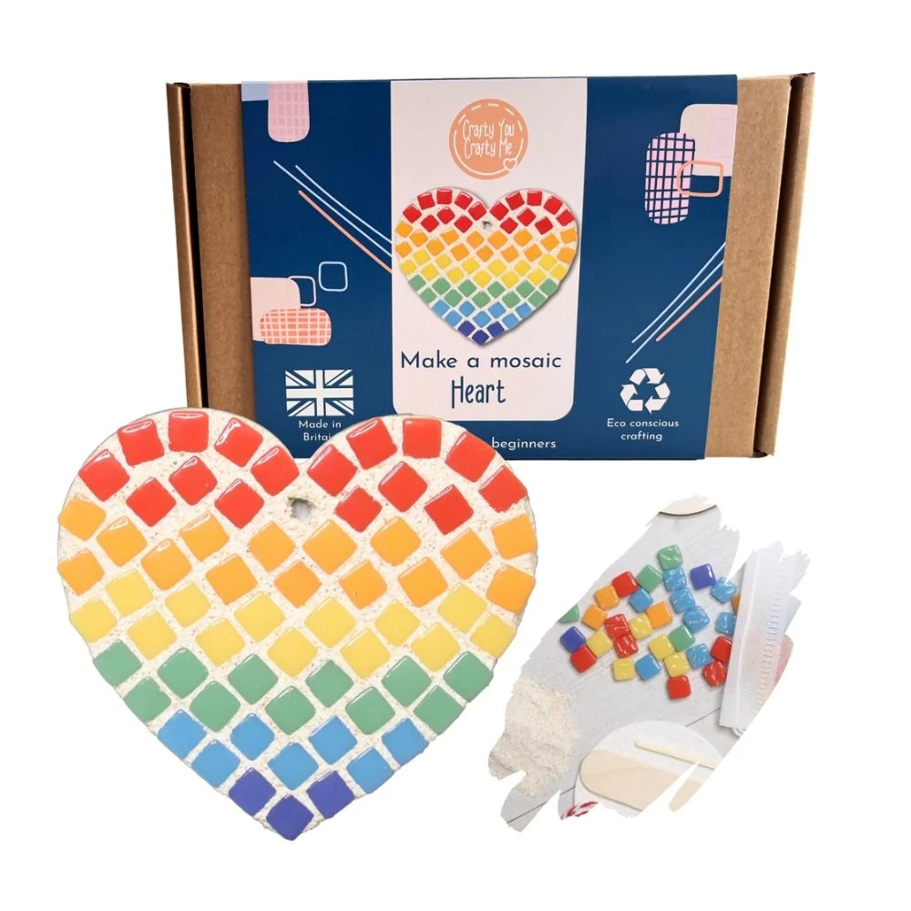 Crafty You Crafty Me Rainbow Heart Mosaic Kit