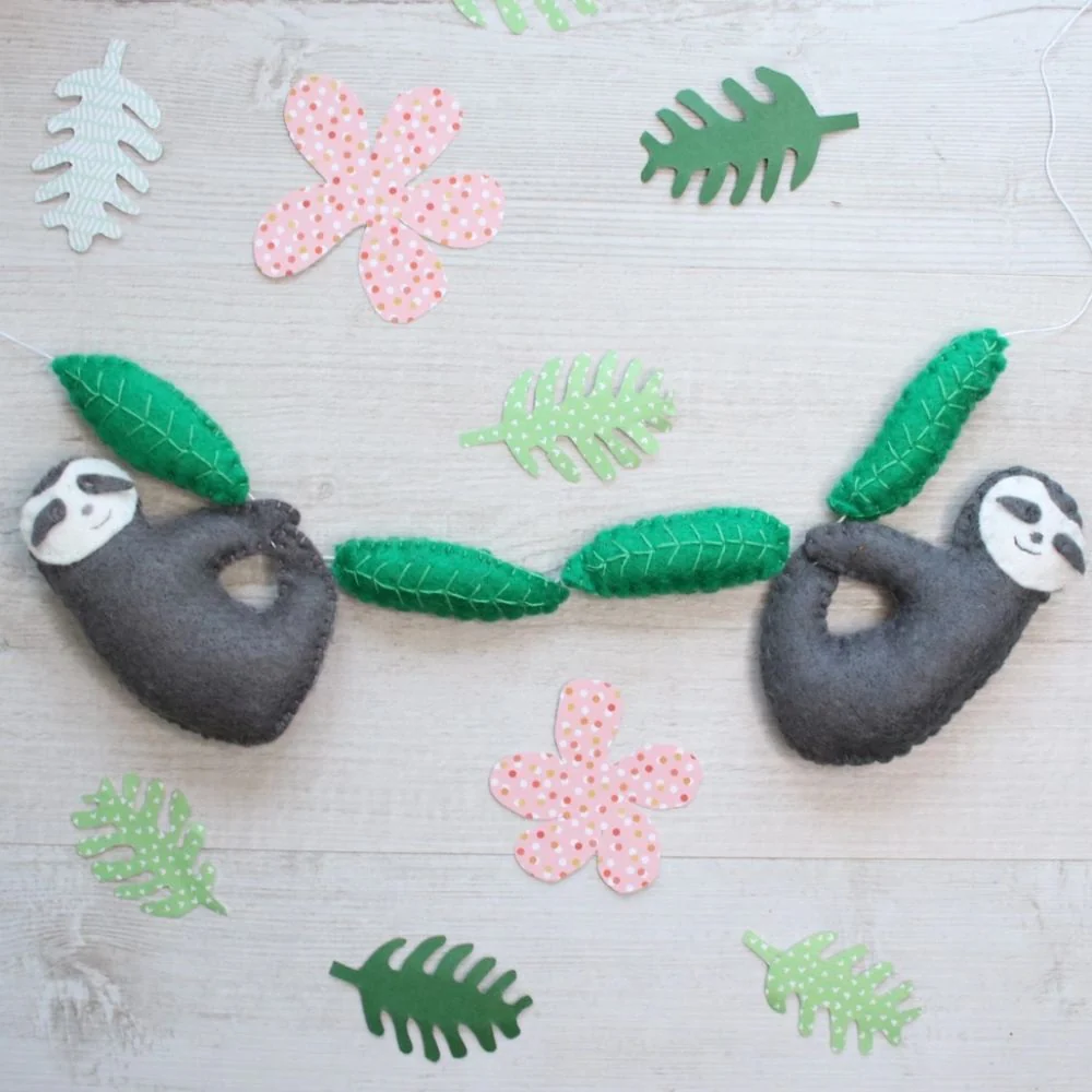 Crafty You Crafty Me Sloth Felt Garland Kit