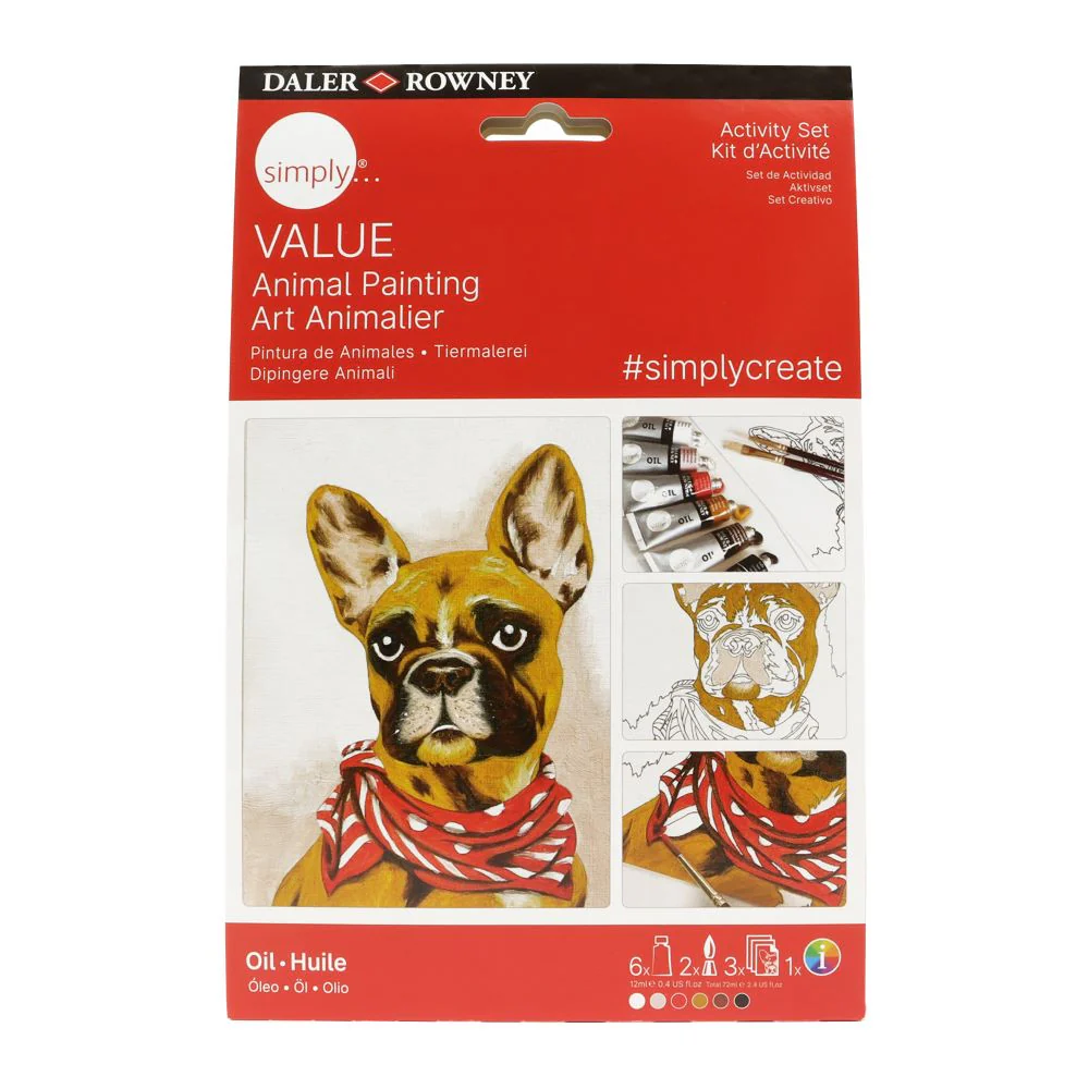 Daler Simply Value Oil Painting Activity Set - Animal