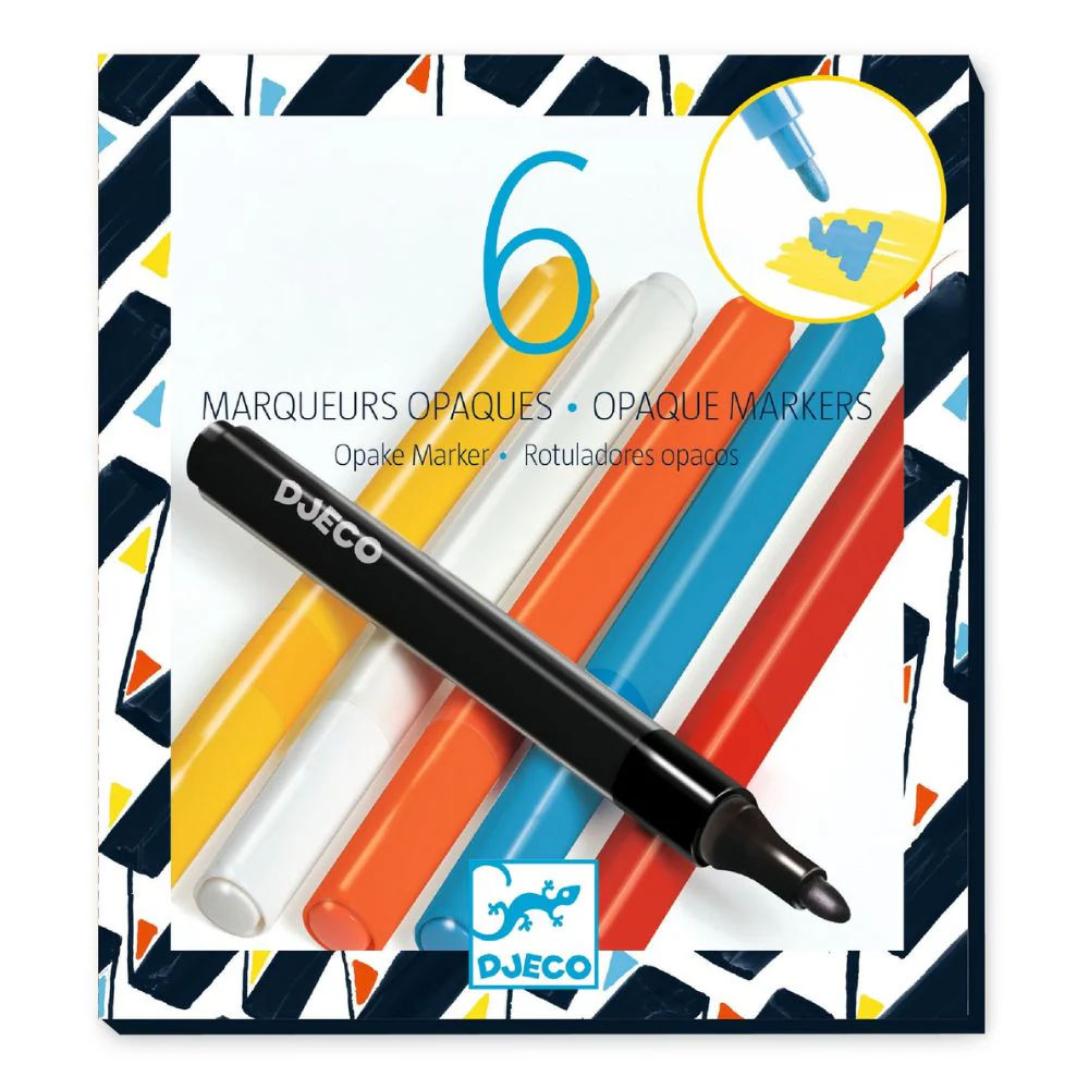 Djeco 6 Opaque Marker Pens - Street Art