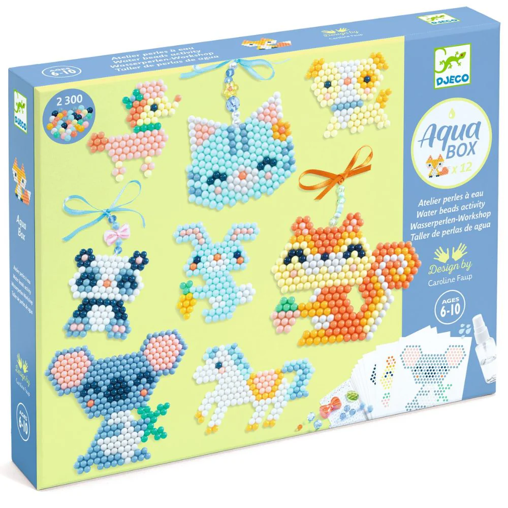 Djeco Water Beads Furry Friends - Make 12 Animals