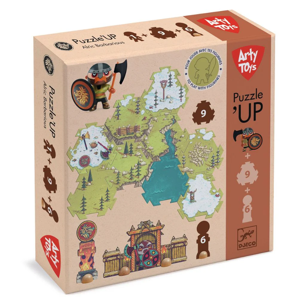 Djeco Arty Toys - Puzzl'Up Alric Barbarious - 15 pcs Floor Puzzle