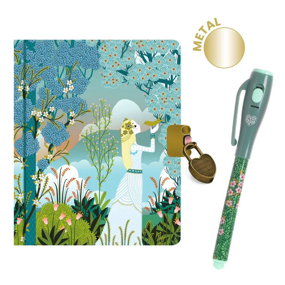 Djeco Lovely Paper - Charlotte Secret Notebook with Magic Pen