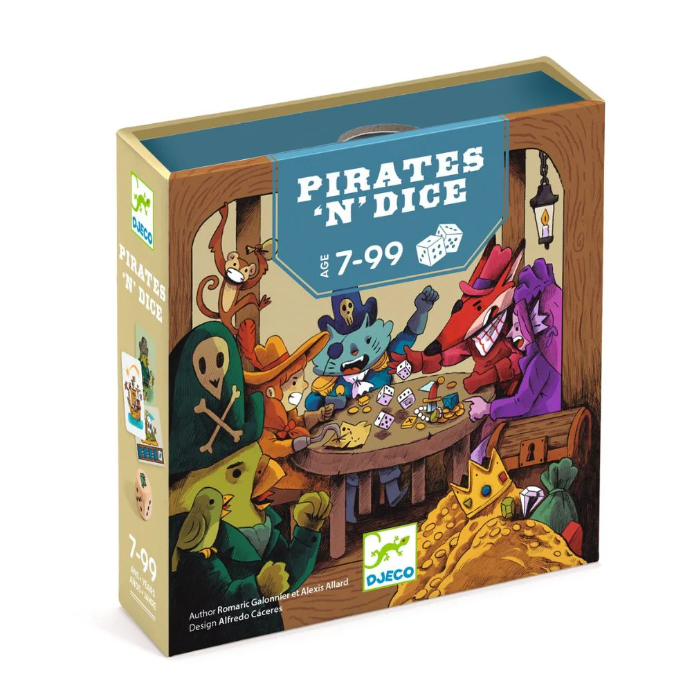 Djeco Dice Games - Pirates 'n' Dice Family Game