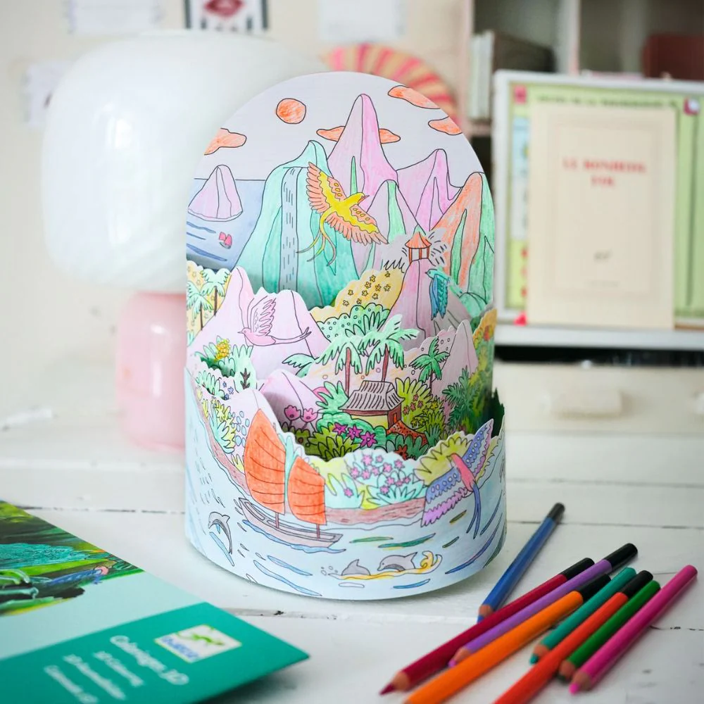 Djeco Diorama Colouring - Top Of My Island