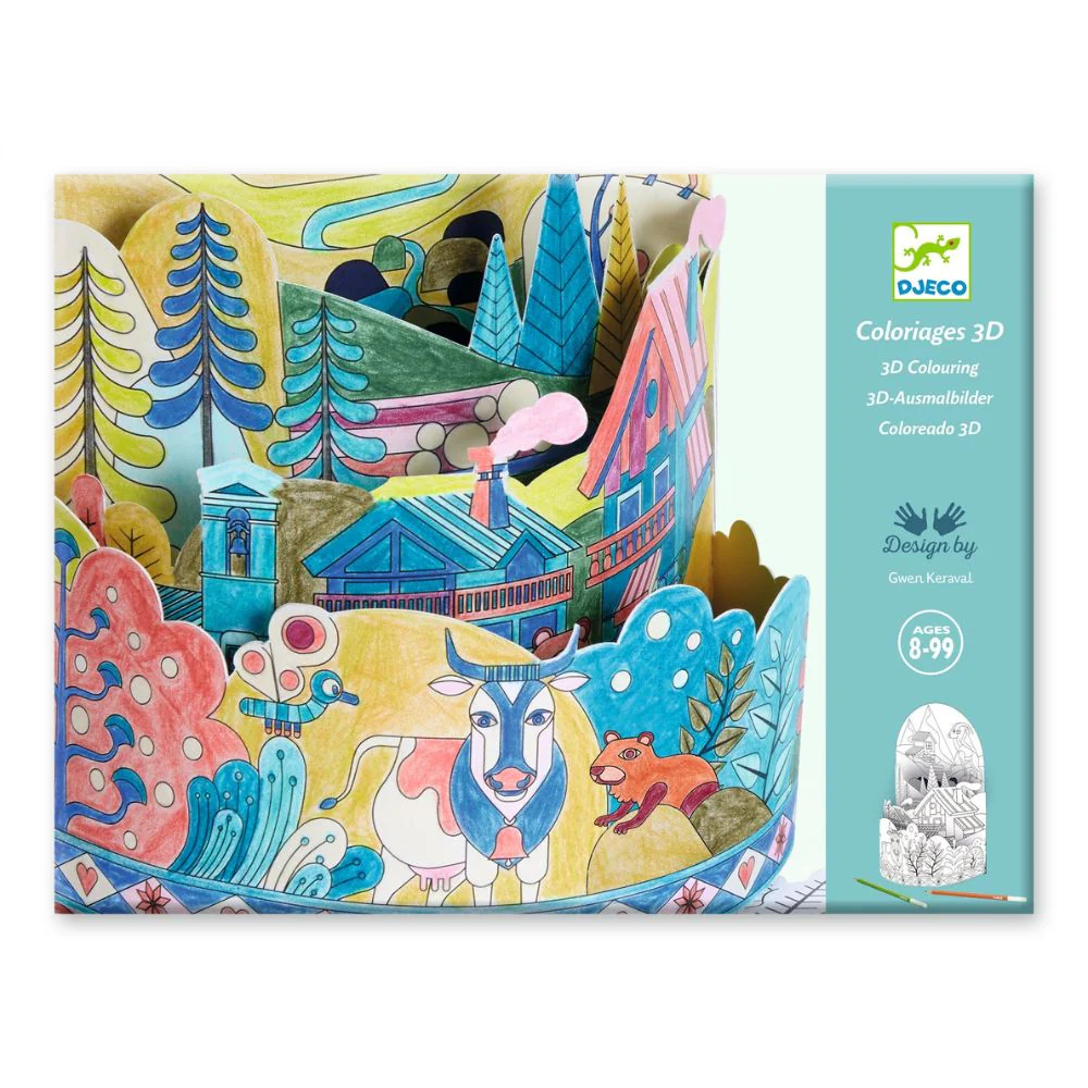 Djeco Diorama Colouring - Top Of The World