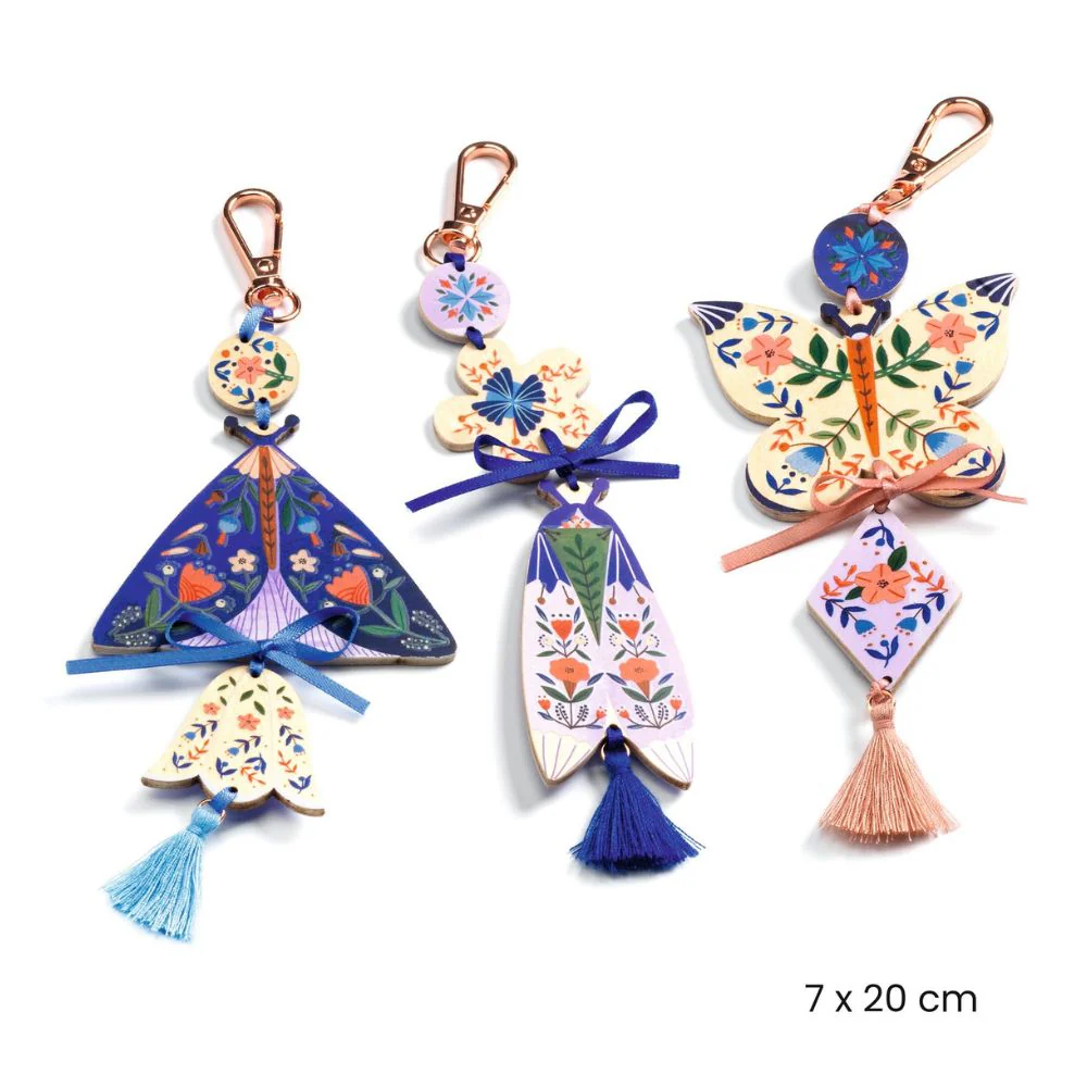 Djeco Do It Yourself Butterflies - 3 Bag Charms To Create - Image 2