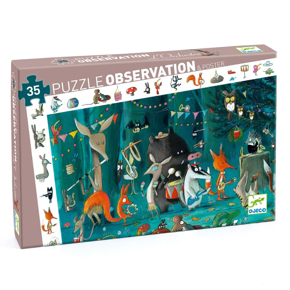 Djeco Observation Childrens Jigsaw Puzzle The Orchestra, 35 pcs