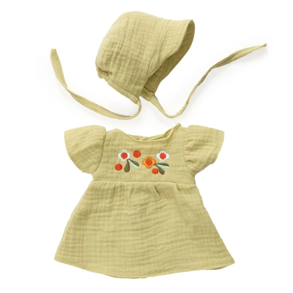 Djeco Pomea Lili Blum Summer Dress & Hat - Dolls for 2 Year Olds