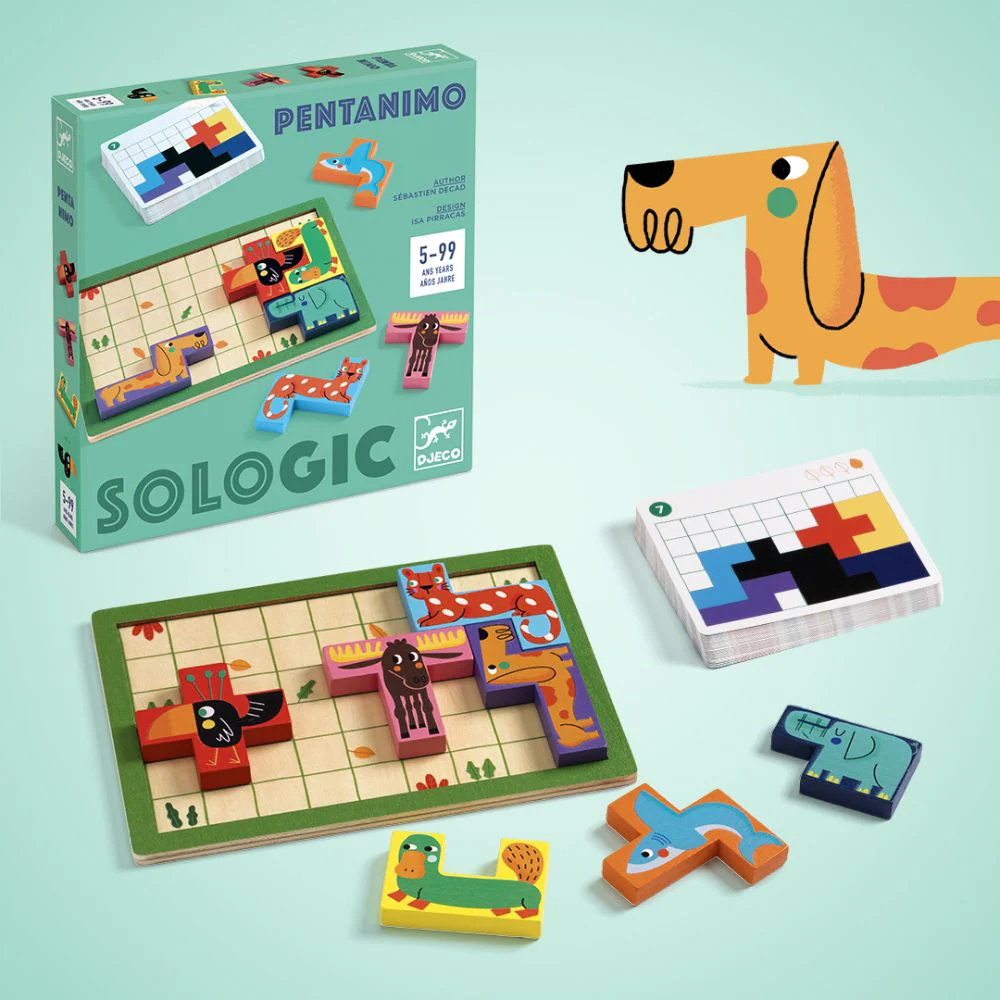 Djeco SoLogic Pentanimo - Logical Game to Play Solo - Image 2
