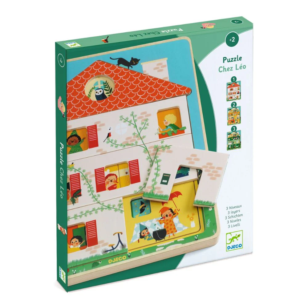 Djeco Wooden Puzzles - Chez Leo Layered Puzzle