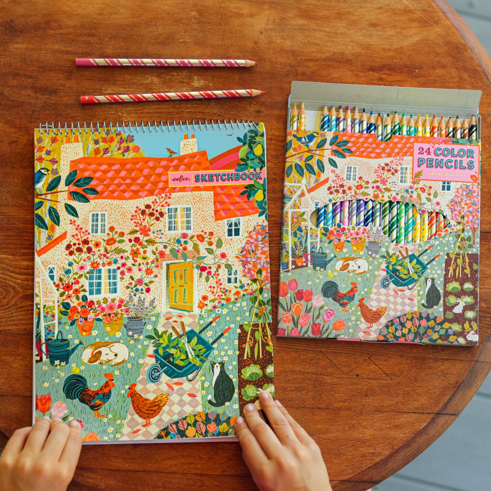 eeBoo English Cottage 24 Colour Pencils - Image 2