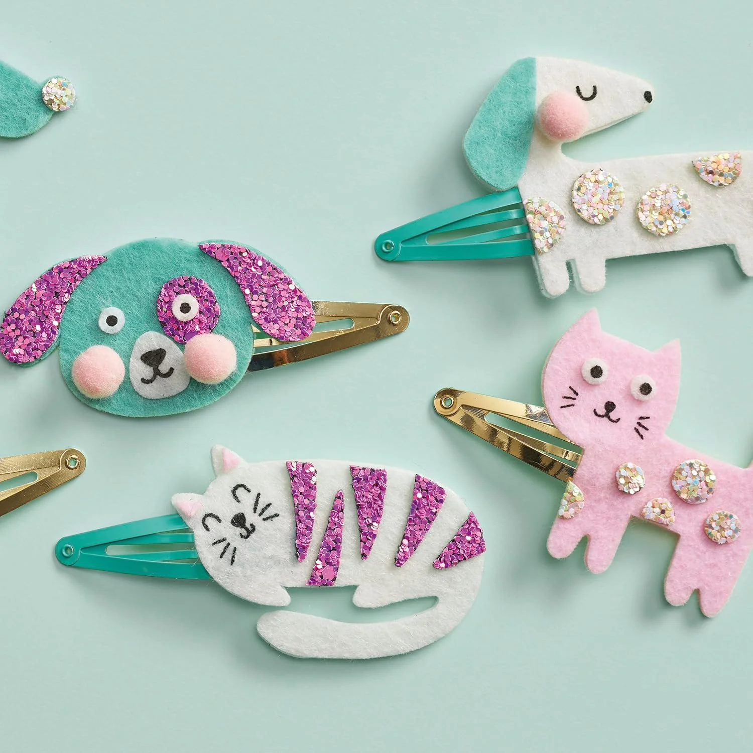 Janod Make Your Own Glittery Little Pets Hairclips
