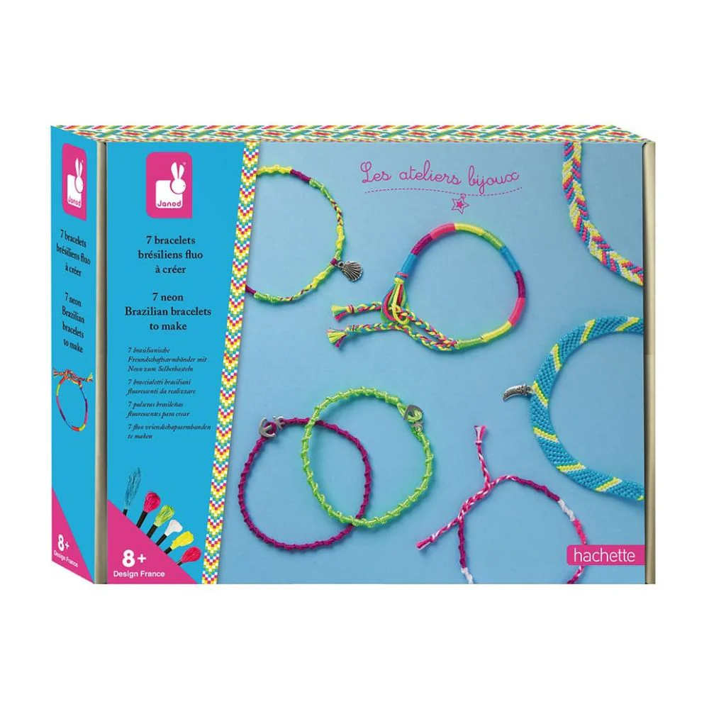 Janod Neon Brazilian Bracelet Making Kit
