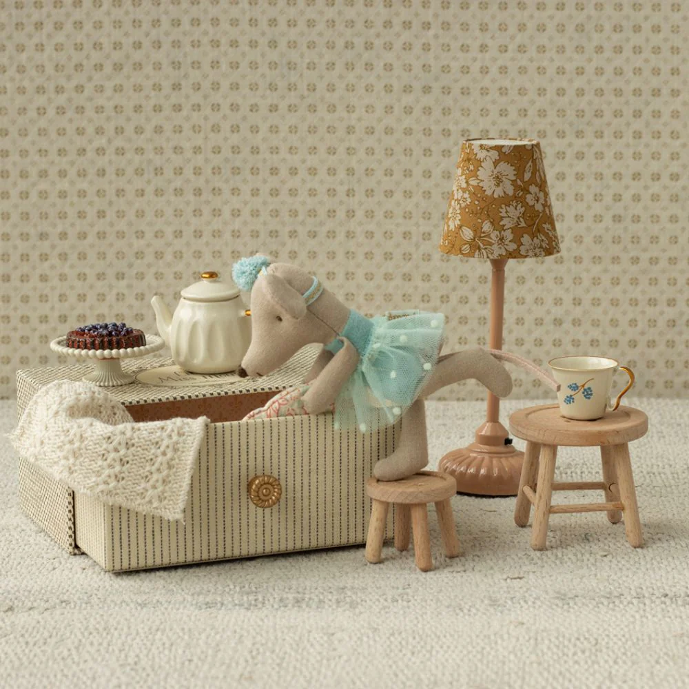 Maileg Dance Mouse in Daybed Matchbox