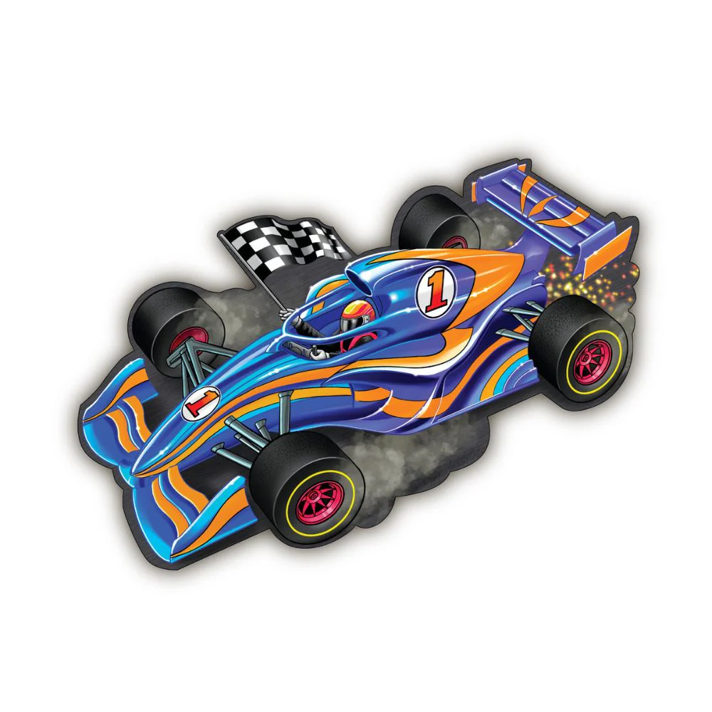 Peaceable Kingdom Shiny Racecar Floor Puzzle - Image 4