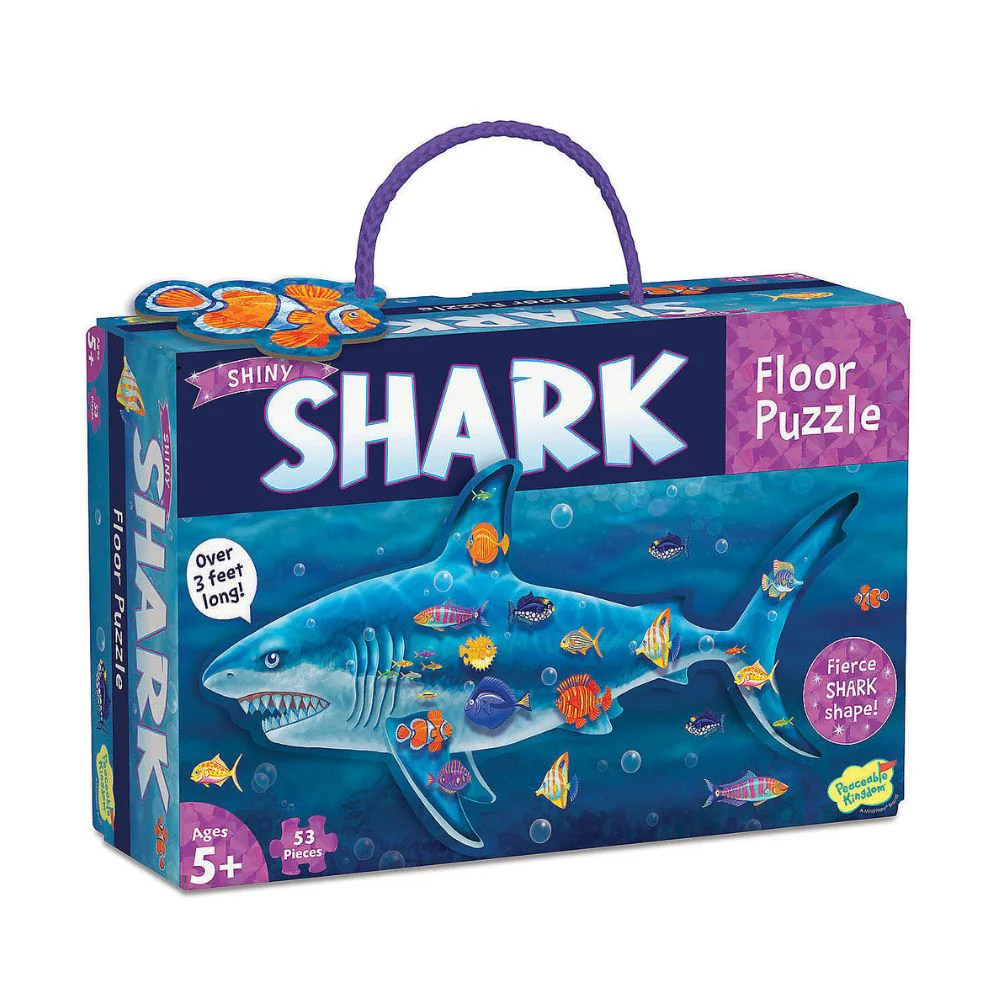 Peaceable Kingdom - Shiny Shark Floor Puzzle - Image 2