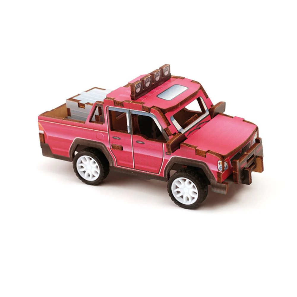 Build Your Own Pick Up Truck Wooden 3D Model - actually drives!