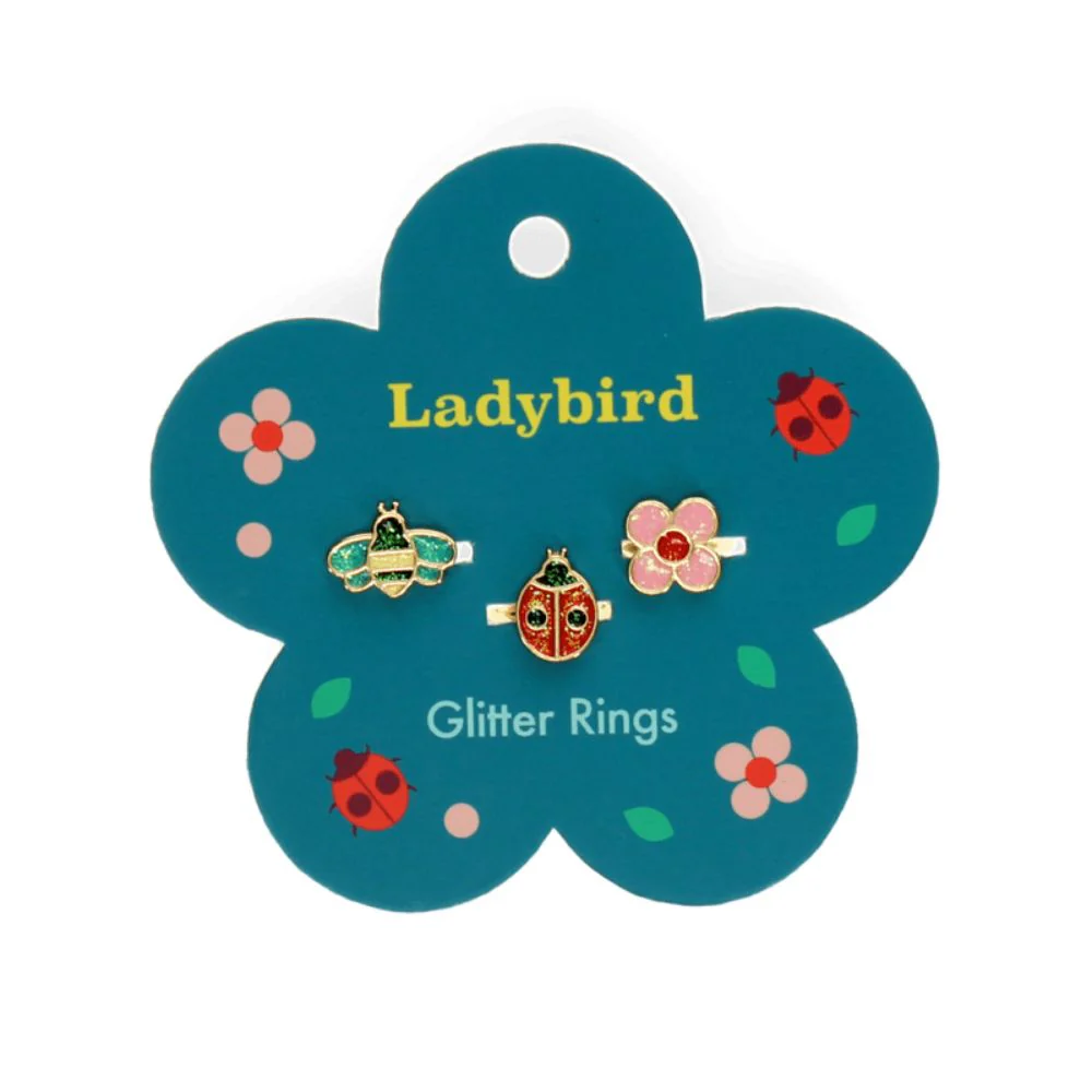 Rex London Ladybird Glitter Rings