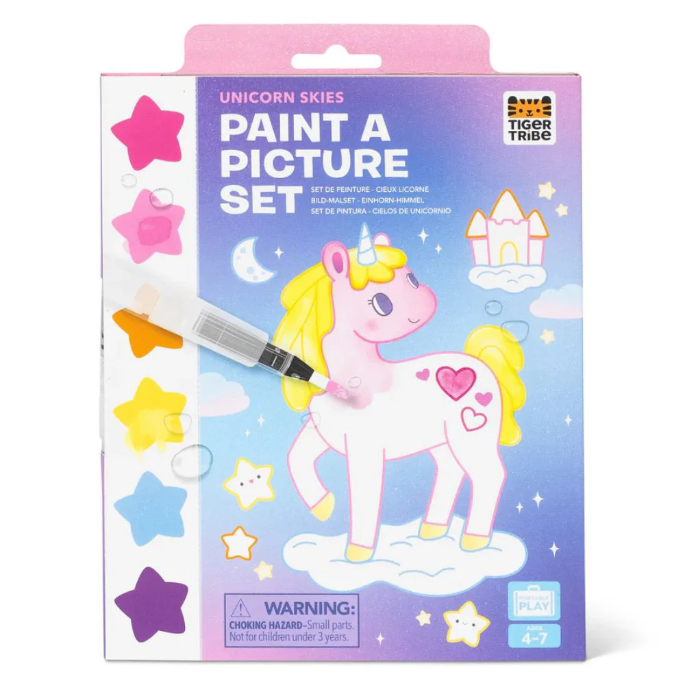 Tiger Tribe Paint-A-Picture Set - Unicorn Skies