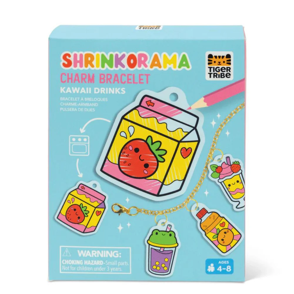 Tiger Tribe Shrinkorama - Charm Bracelet - Kawaii Drinks